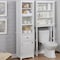 Alaterre Furniture Dorset Bathroom Storage Tower with Open Upper Shelves, Lower Cabinet and Drawer ANVA7678WH - alternate 2